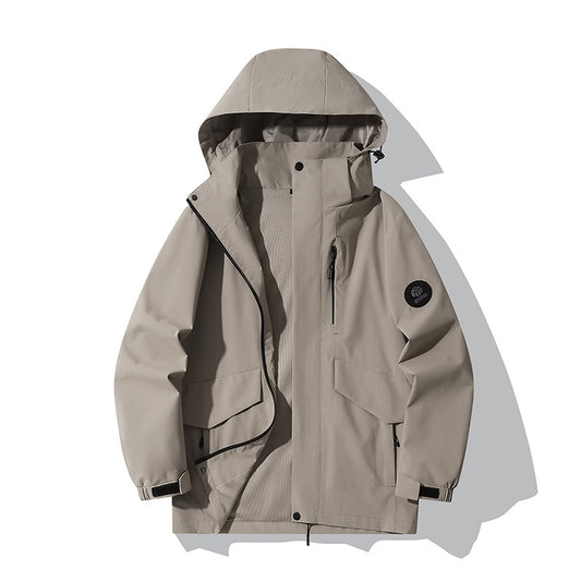 Spring and Autumn Thin Breathable Waterproof Windproof Detachable Mountain Hiking Camping Mountaineering Jacket